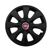 Set 4 capace roti potrivite jantelor de 15 inch compatibile FIAT, Model - 316 Black Edition