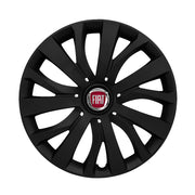 Set 4 capace roti potrivite jantelor de 15 inch compatibile FIAT, Model - 345 Black Edition