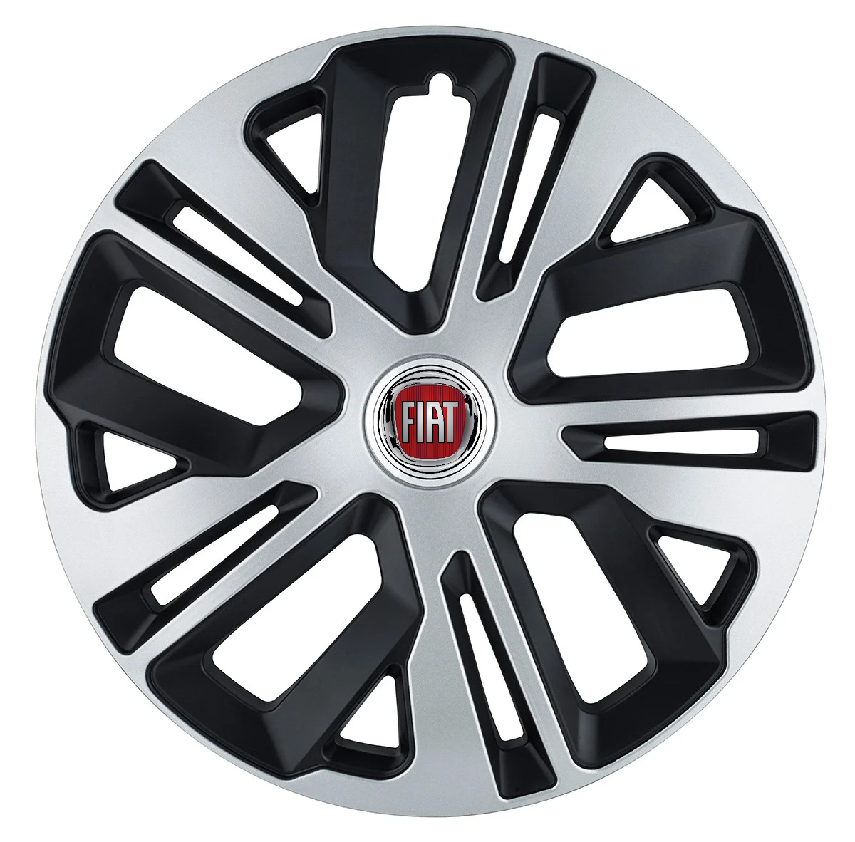 Set 4 Capace Roti 16 inchi (R16) Raven Gri-Negru, Compatibile Cu Fiat