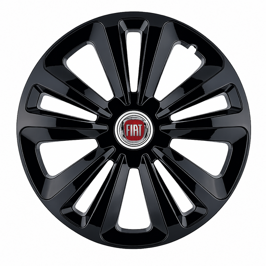 Set 4 Capace Roti Terra Negru R15, pentru Fiat