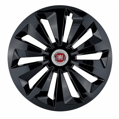 Set 4 capace roti Fox negru R14 Compatibil Cu Fiat