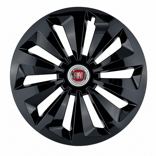 Set 4 capace roti Fox negru R15 Compatibil Cu Fiat