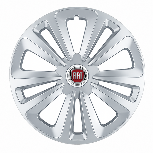 Set 4 Capace Roti Terra Gri R15 pentru Fiat