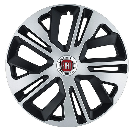 Set 4 Capace Roti 15 inchi (R15) Raven Gri-Negru, Compatibile Cu Fiat
