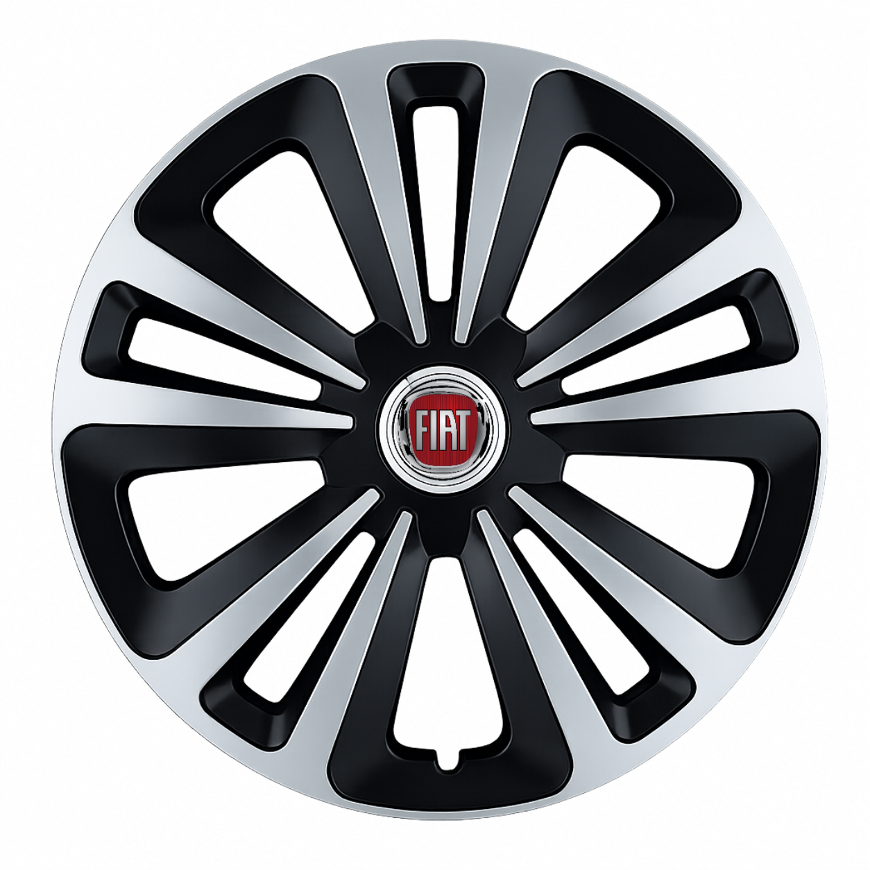 Set 4 Capace Roti Terra Gri-Negru R16, Compatibil Cu Fiat