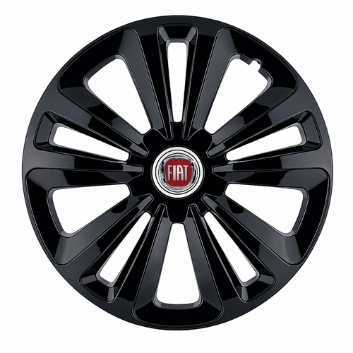 Set 4 Capace Roti Terra Negru R14, pentru Fiat