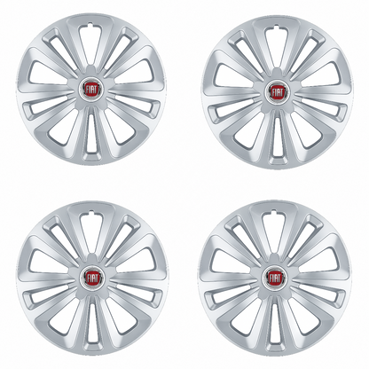 Set 4 Capace Roti Terra Gri R14, pentru Fiat