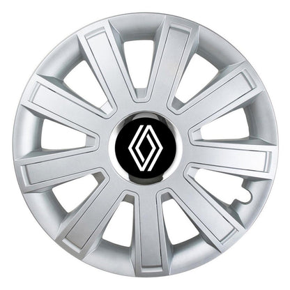 Set 4 Capace Roti, potrivite jantelor de R15, pentru Renault Nou, model flash cromat