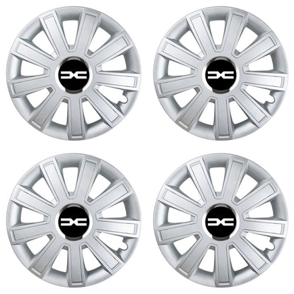 Set 4 Capace Roti, potrivite jantelor de R16, pentru Dacia Nou, model flash cromat