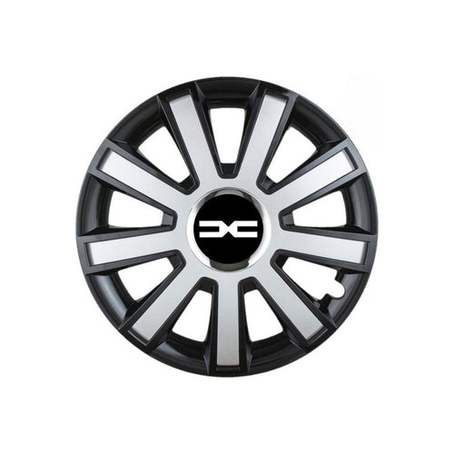 Set 4 capace roti Flash Gri-Negru R14 pentru gama auto Dacia Nou