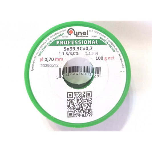 Fludor 0.7mm profesional 100g Cynel fara plumb