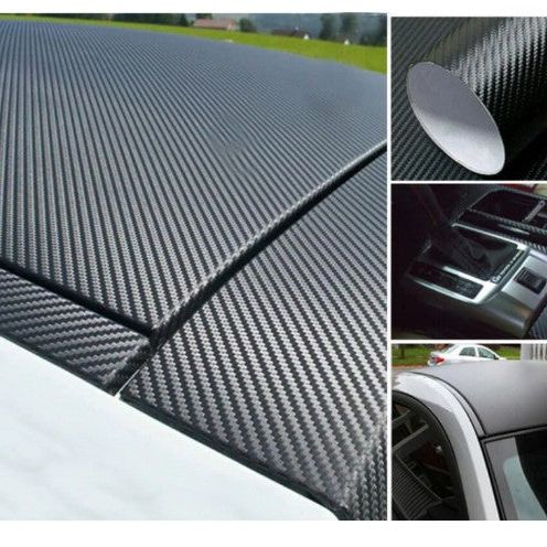 Folie carbon auto 3D, 1 x 1.27 M, Negru