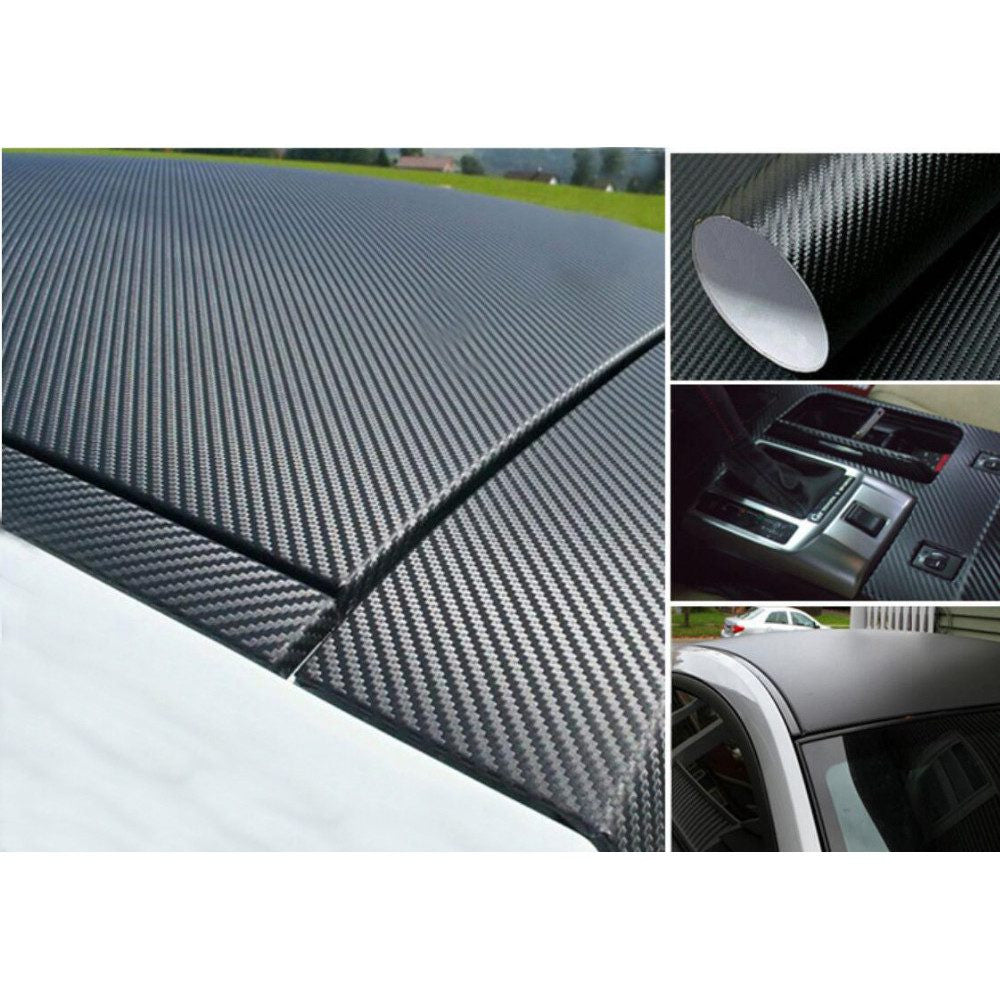 Folie carbon auto 3D, 1 x 1.27 M, Negru