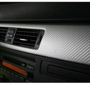 Folie carbon auto 3D, 2 x 1.27 M, Argintiu