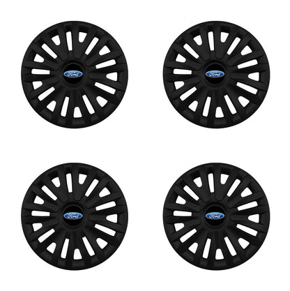 Set 4 capace roti potrivite jantelor de 15 inch compatibile FORD, Model - 313 Black