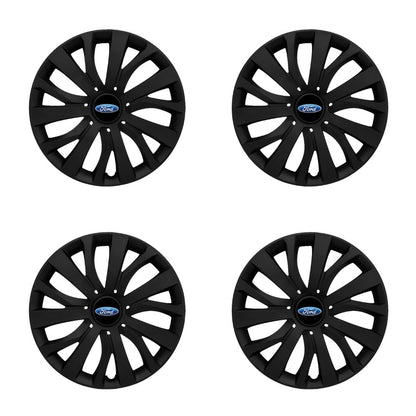 Set 4 capace roti potrivite jantelor de 15 inch compatibile FORD, Model - 345 Black Edition