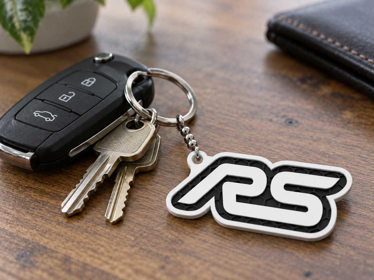 Breloc auto Ford RS cu lanț și inel