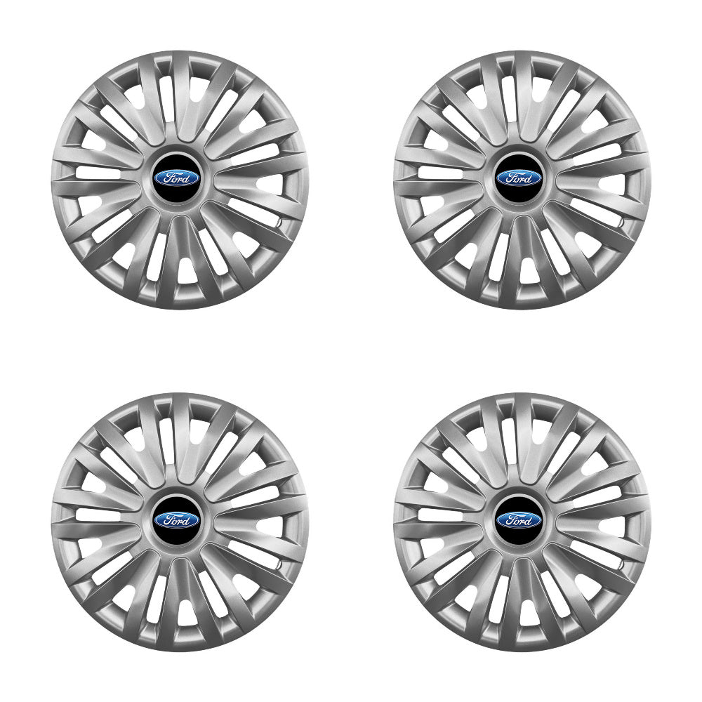 Set 4 capace roti 16 inchi (R16) compatibile FORD Focus, Fiesta, Ka, C-max, Escort, Fusion, Galaxy, Mondeo, Transit, Model-412