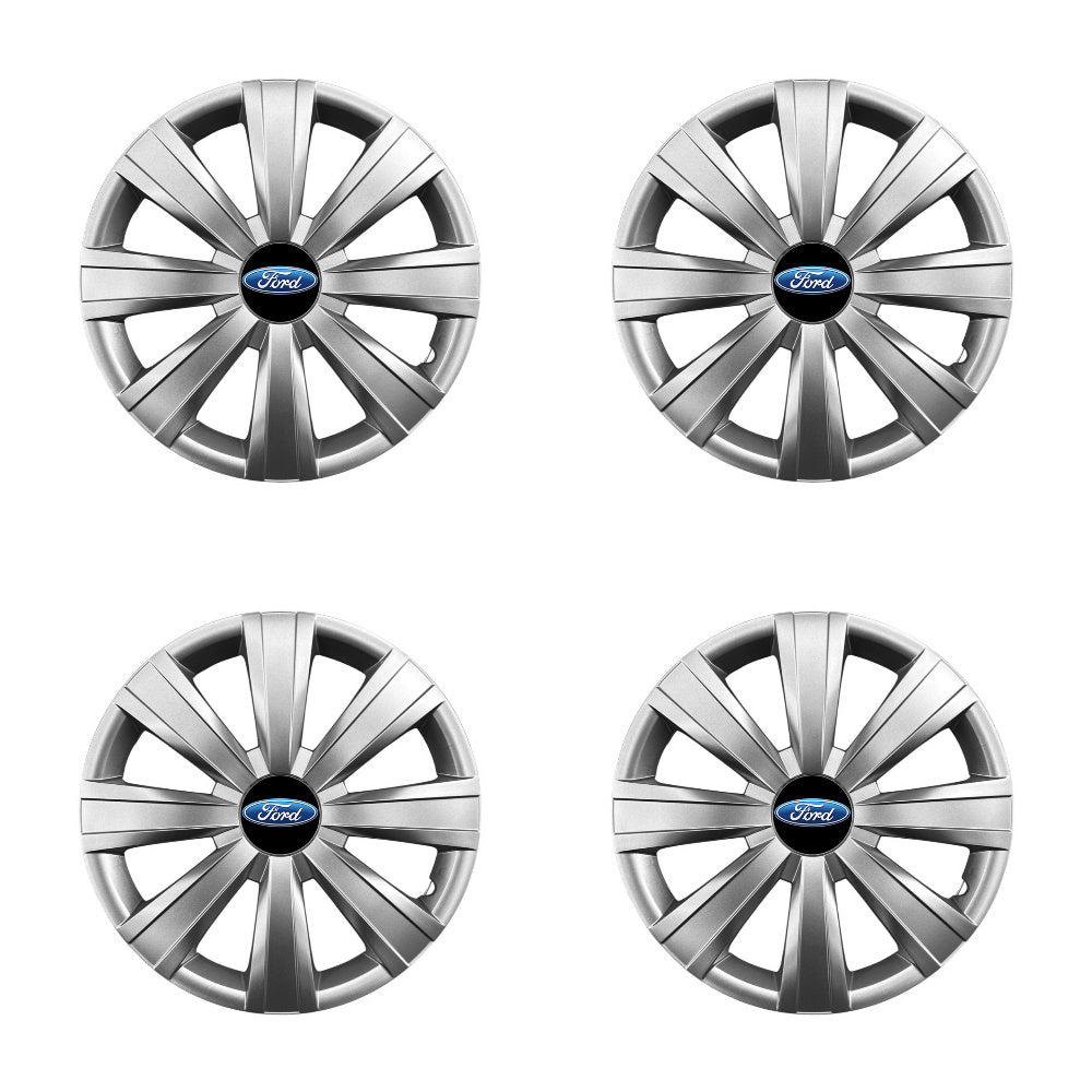 Set 4 capace roti 15 inchi (R15) compatibile FORD Focus, Fiesta, Ka, C-max, Escort, Fusion, Galaxy, Mondeo, Transit, Model-328