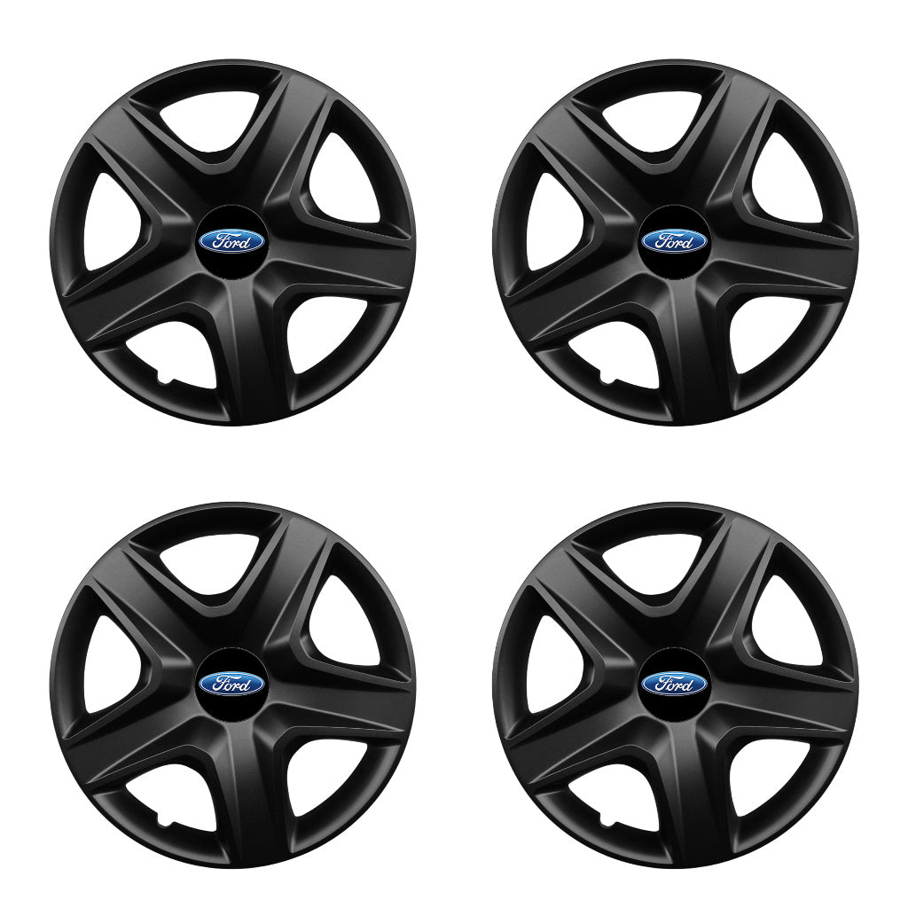 Set 4 capace roti potrivite jantelor de 16 inch compatibile FORD, Model 418 Black