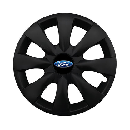 Set 4 capace roti potrivite jantelor de 15 inch compatibile FORD, Model - 316 Black Edition