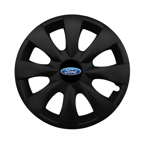 Set 4 capace roti potrivite jantelor de 15 inch compatibile FORD, Model - 316 Black Edition