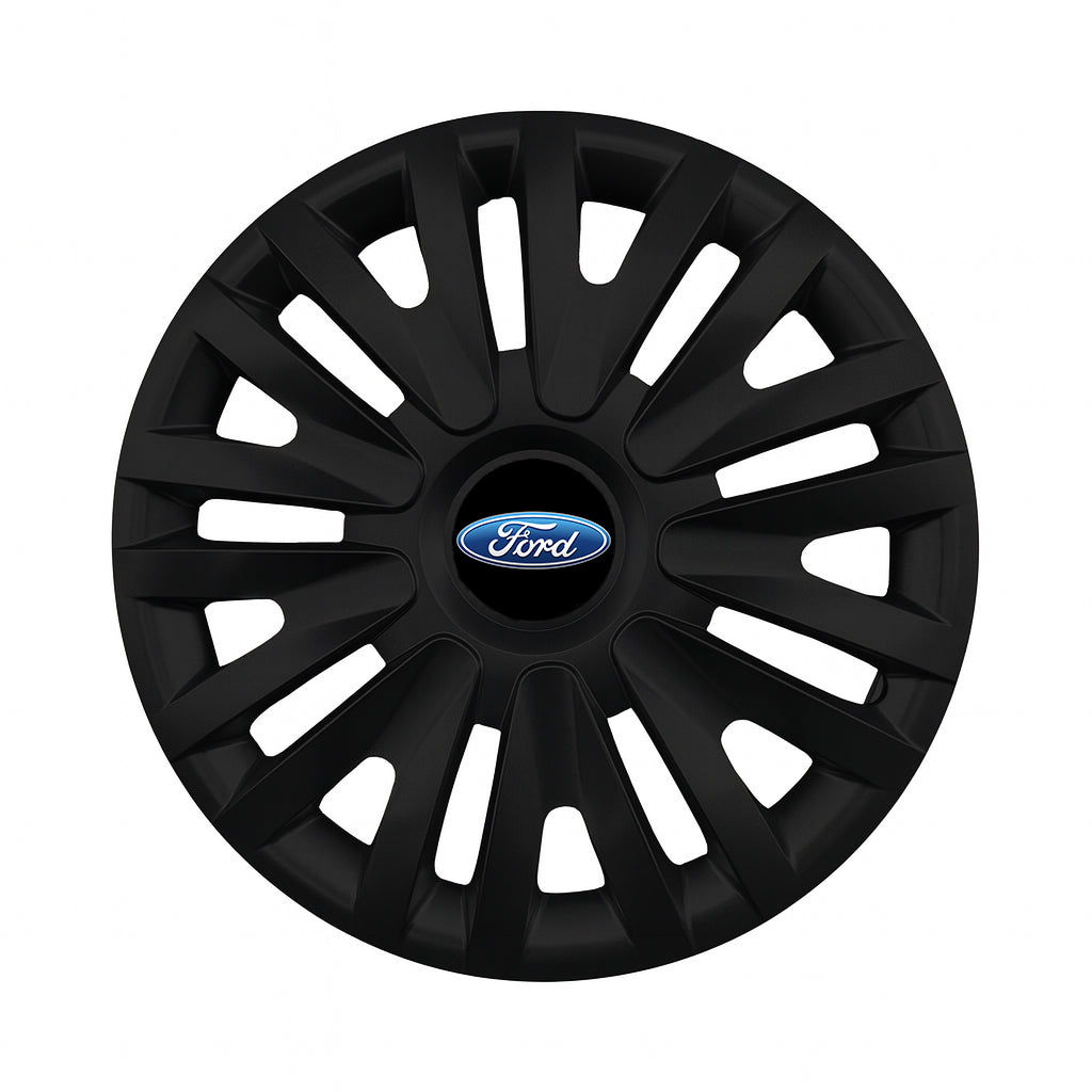 Set 4 capace roti potrivite jantelor de 14 inch compatibile FORD, Model - 217 Black