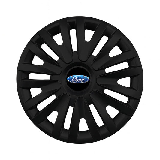 Set 4 capace roti potrivite jantelor de 14 inch compatibile FORD, Model - 217 Black