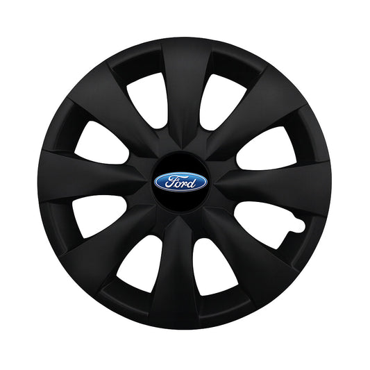 Set 4 capace roti potrivite jantelor de 15 inch compatibile FORD, Model - 316 Black Edition