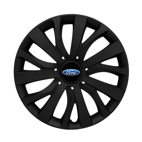 Set 4 capace roti potrivite jantelor de 15 inch compatibile FORD, Model - 345 Black Edition