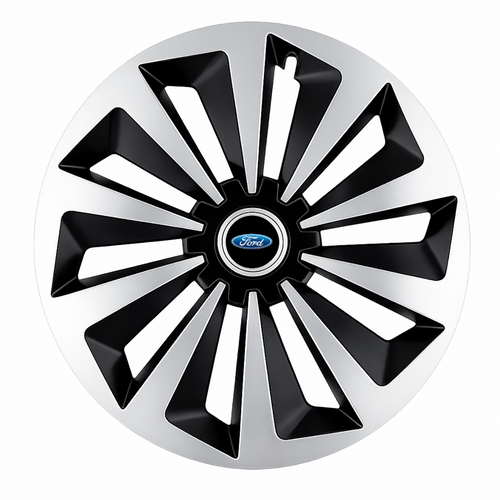 Set 4 capace roti Fox Gri-Negru R16 Compatibil Cu Ford
