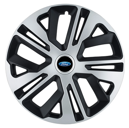 Set 4 Capace Roti 14 inchi (R14) Raven Gri-Negru, Compatibile Cu Ford