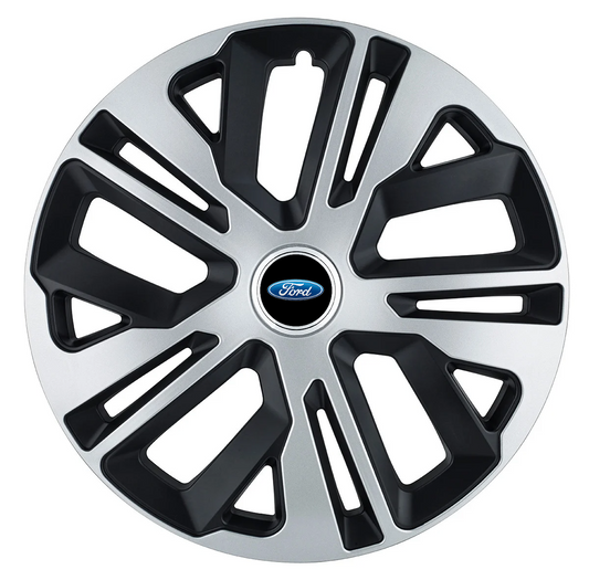 Set 4 Capace Roti 14 inchi (R14) Raven Gri-Negru, Compatibile Cu Ford