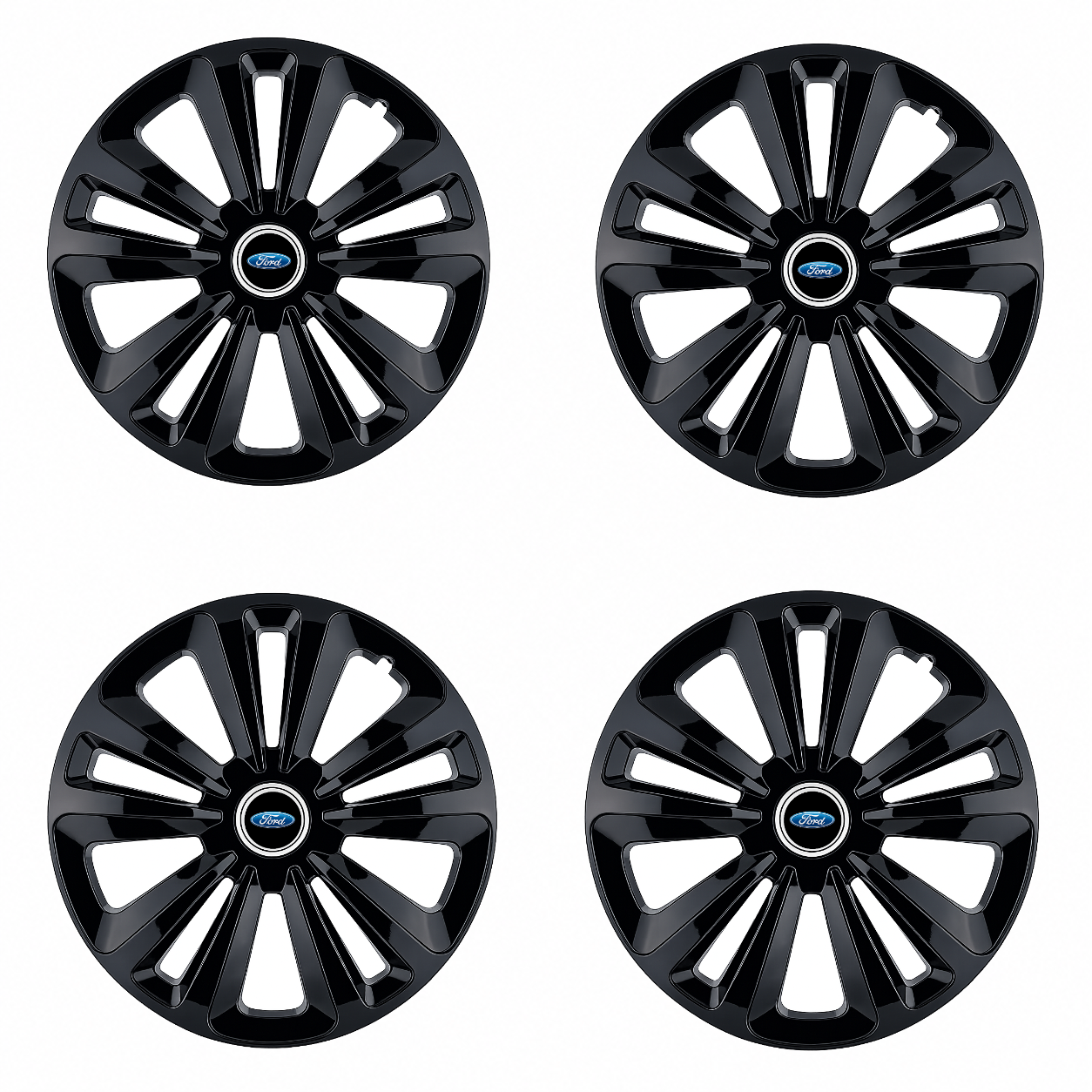 Set 4 Capace Roti Terra Negru R16, pentru Ford