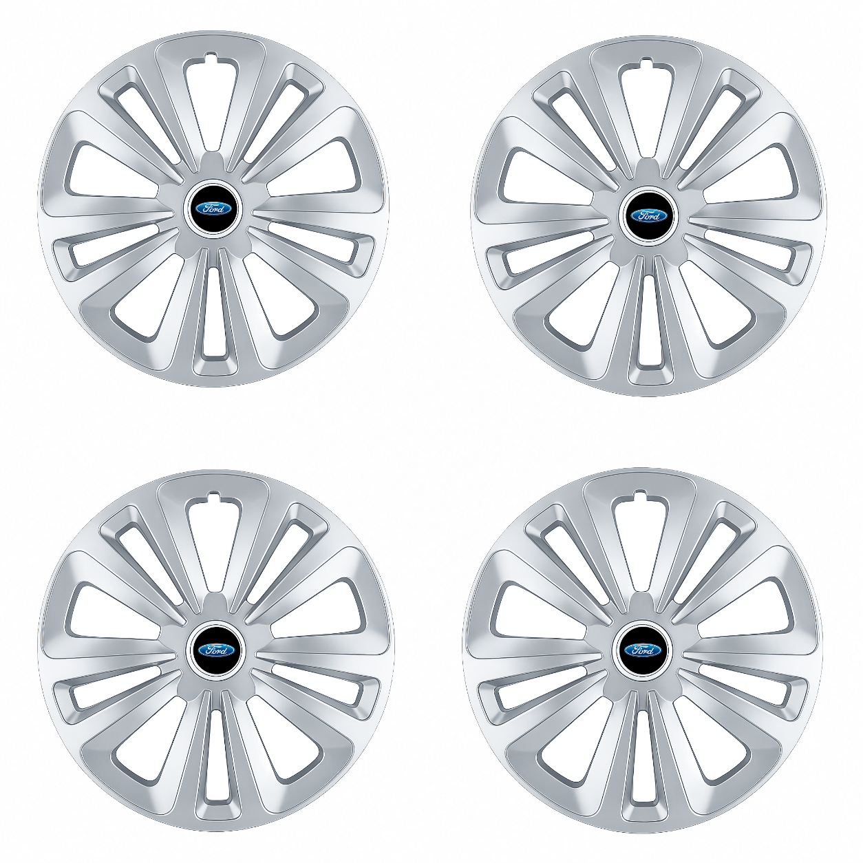 Set 4 Capace Roti Terra Gri R14, pentru Ford