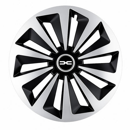 Set 4 capace roti Fox Gri-Negru R14 Compatibil Cu Dacia Nou