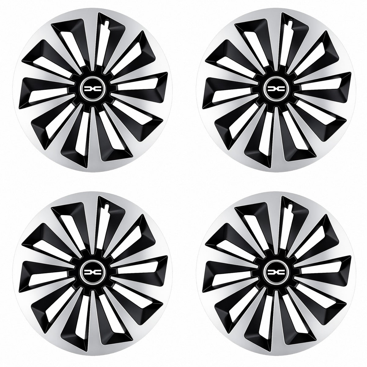 Set 4 capace roti Fox Gri-Negru R15 Compatibil Cu Dacia Nou