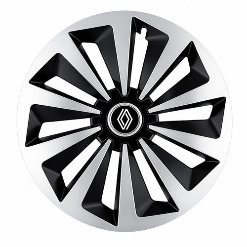 Set 4 capace roti Fox Gri-Negru R15 Compatibil Cu Renault Nou