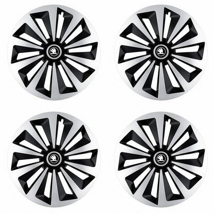 Set 4 capace roti Fox Gri-Negru R16 Compatibil Cu Skoda Nou