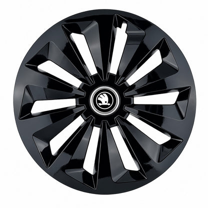 Set 4 capace roti Fox negru R14 Compatibil Cu Skoda Nou