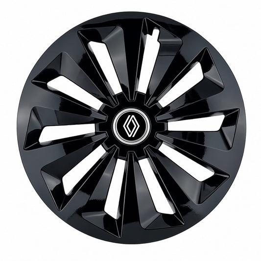 Set 4 capace roti Fox negru R15 Compatibil Cu Renault Nou