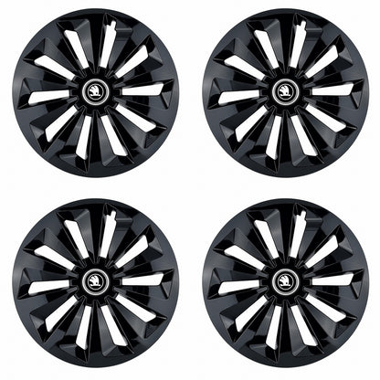 Set 4 capace roti Fox negru R16 Compatibil Cu Skoda Nou