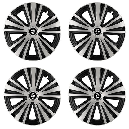 Set 4 capace roti Glory Gri-Negru R14, Compatibil Cu Renault Nou