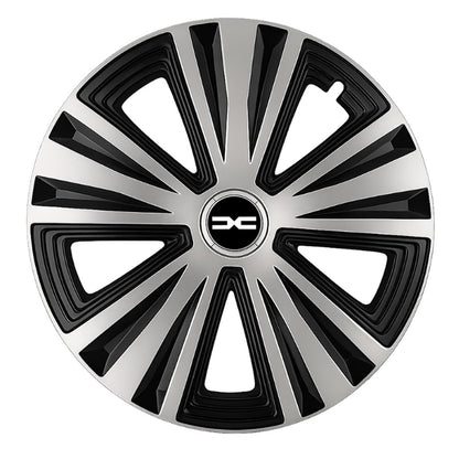 Set 4 capace roti Glory Gri-Negru R15, Compatibil Cu Dacia Nou