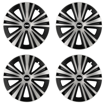 Set 4 capace roti Glory Gri-Negru R16, Compatibil Cu Dacia Nou