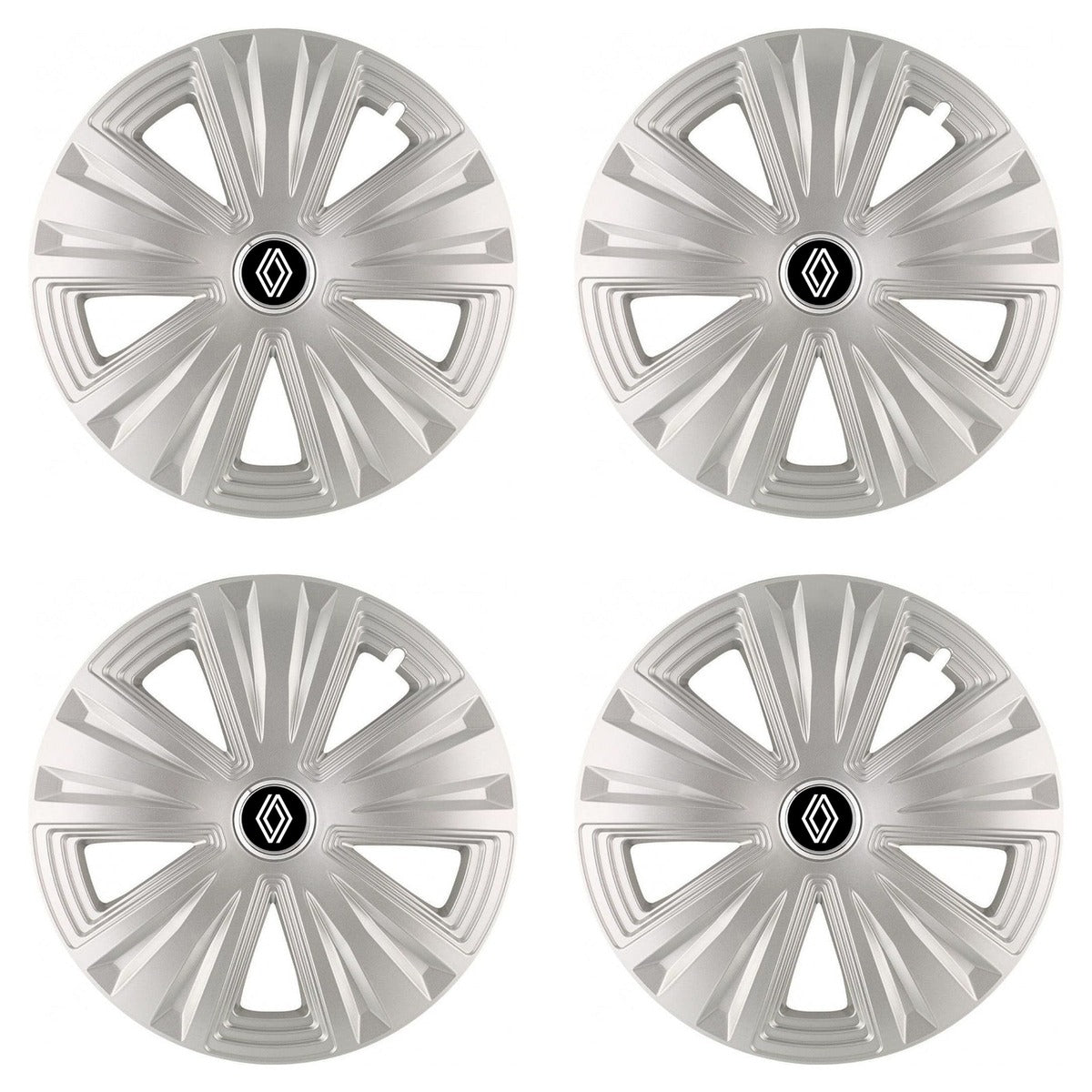 Set 4 capace roti 15 inchi (R15) Glory Gri, Compatibile cu Renault Nou