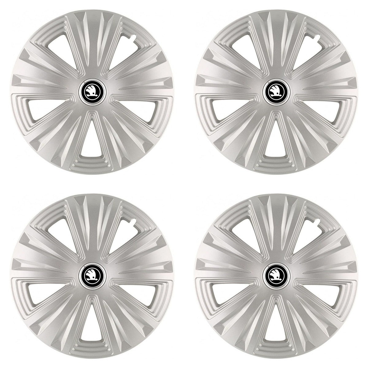 Set 4 Capace Roti, potrivite jantelor de R16, pentru Skoda Nou, model glory Gri