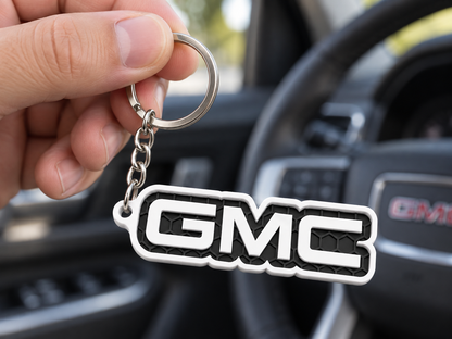 Breloc auto GMC cu lanț și inel