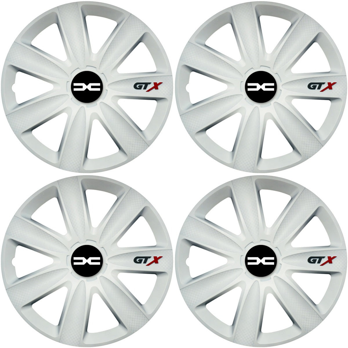 Set 4 Capace Roti GTX Alb R14, Compatibil Cu Dacia Nou