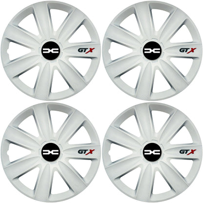 Set 4 Capace Roti GTX Alb R14, Compatibil Cu Dacia Nou